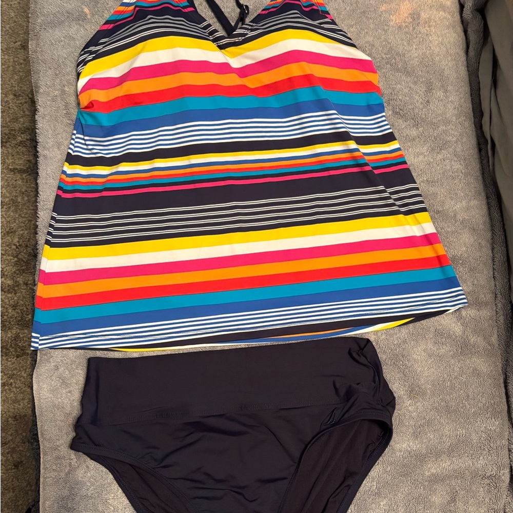 Nautica Colorful Striped Tankini Set